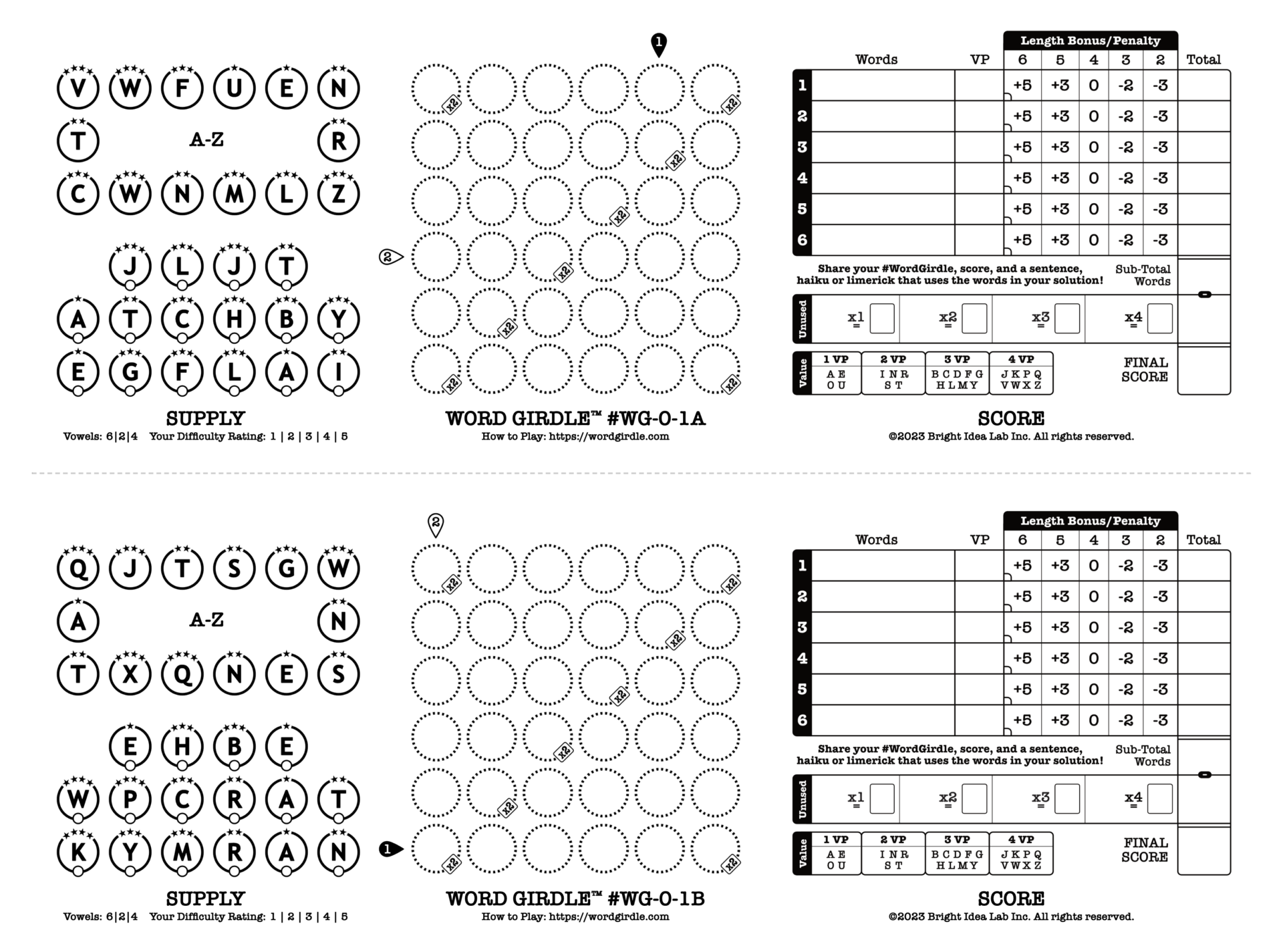 Brain Teaser Word Games | Word Girdle - a fun, single player word game